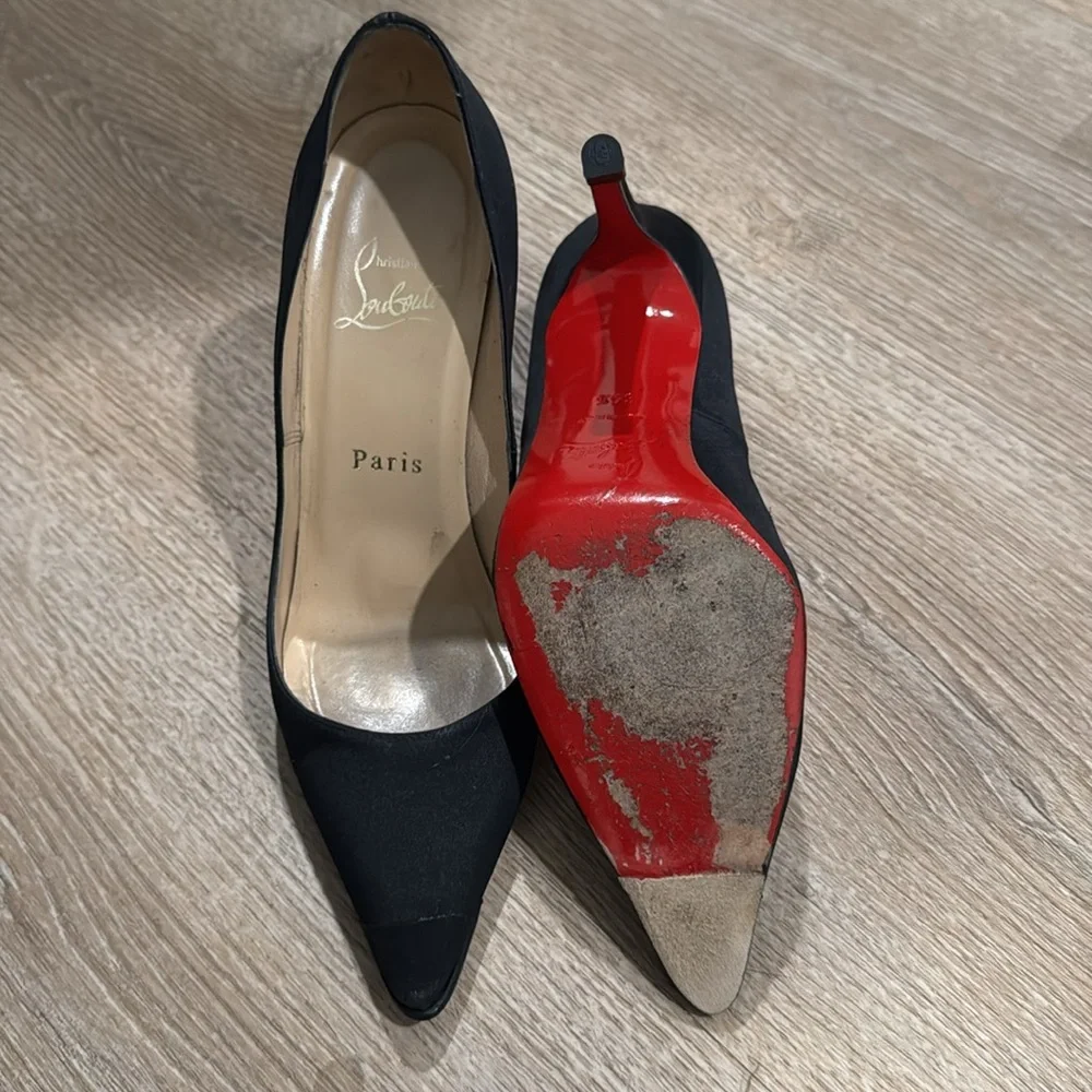 CHRISTIAN LOUBOUTIN satin pumps